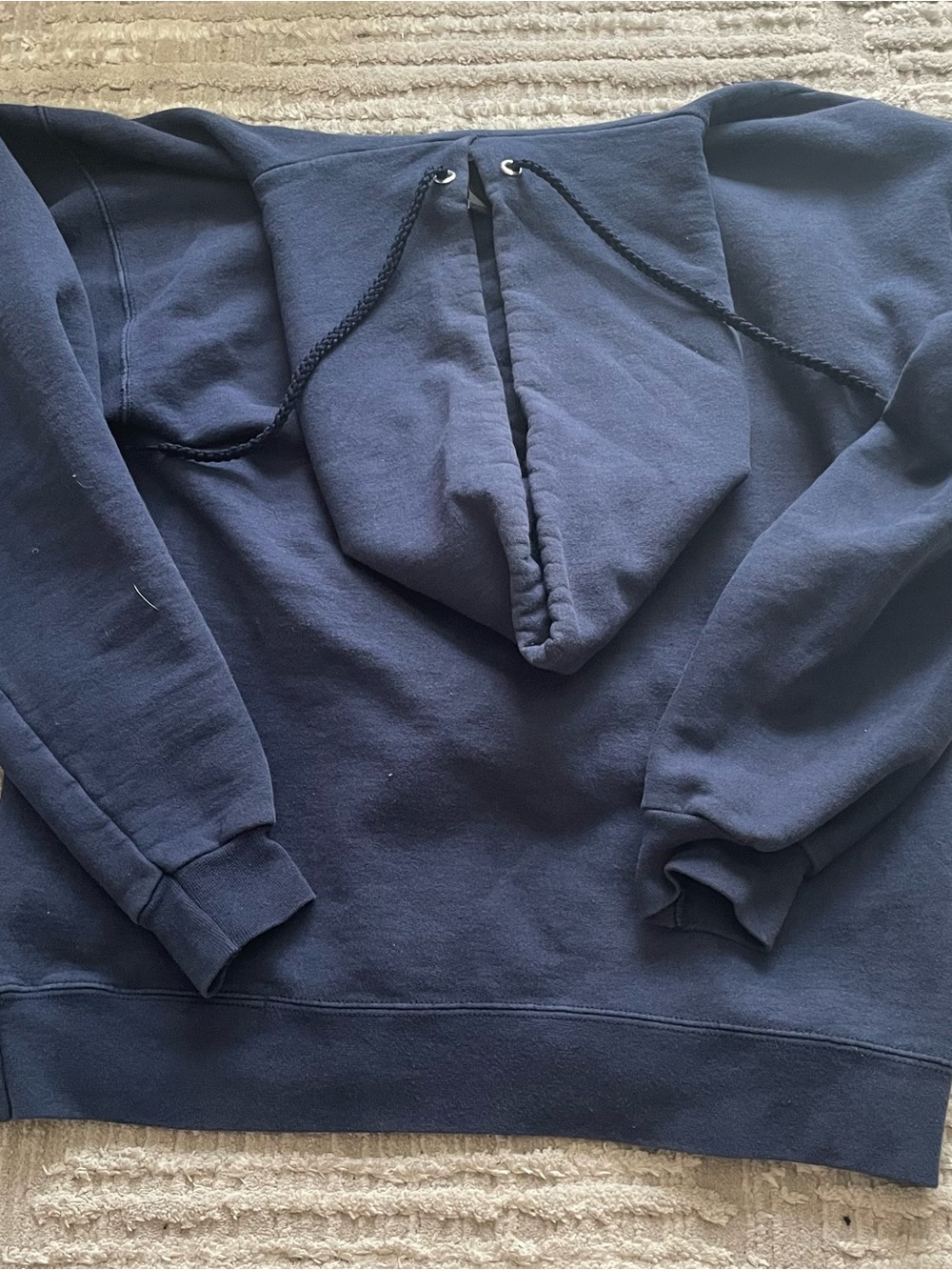 Thrasher Navy Crewneck Sweatshirt with White Logo - Men's - Picture 4 of 4